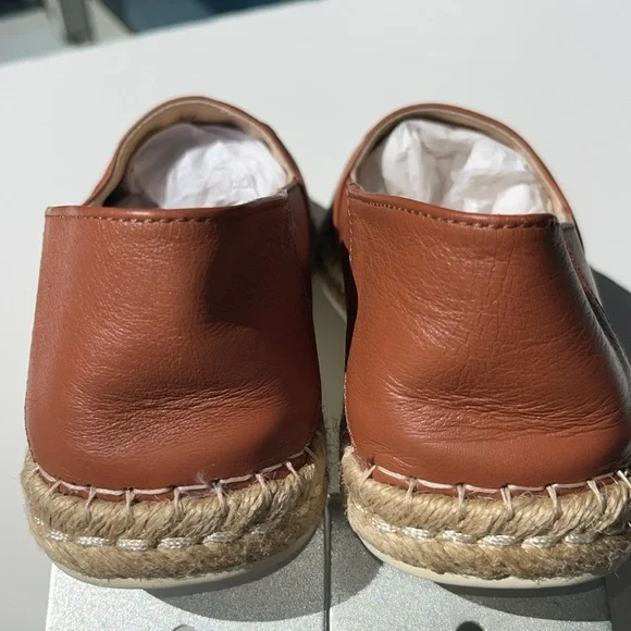 Tod’s Light Brown Leather Whipstitched Espadrilles